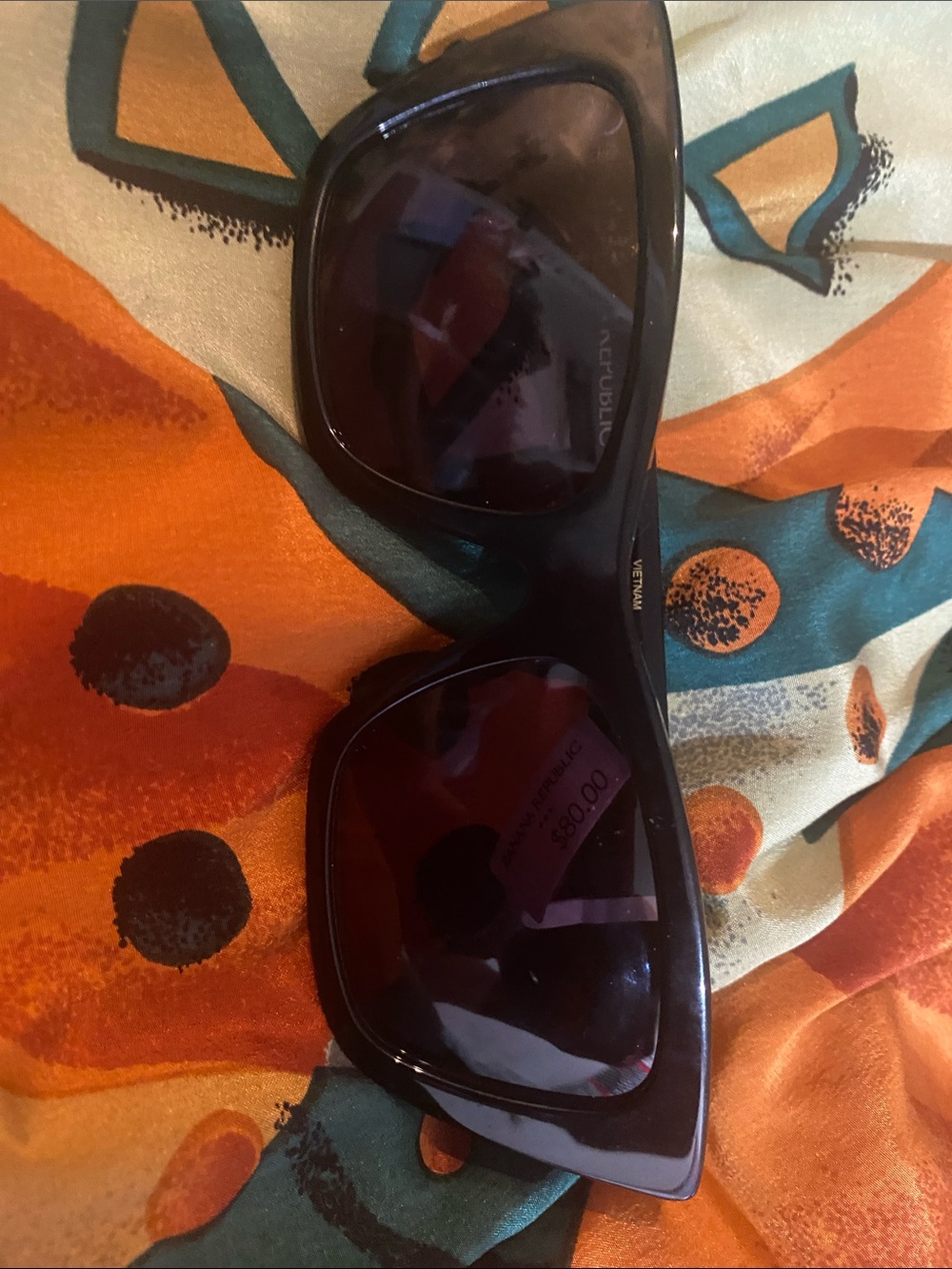 Banana Republic Men's Black Sunglasses with Dark Lenses